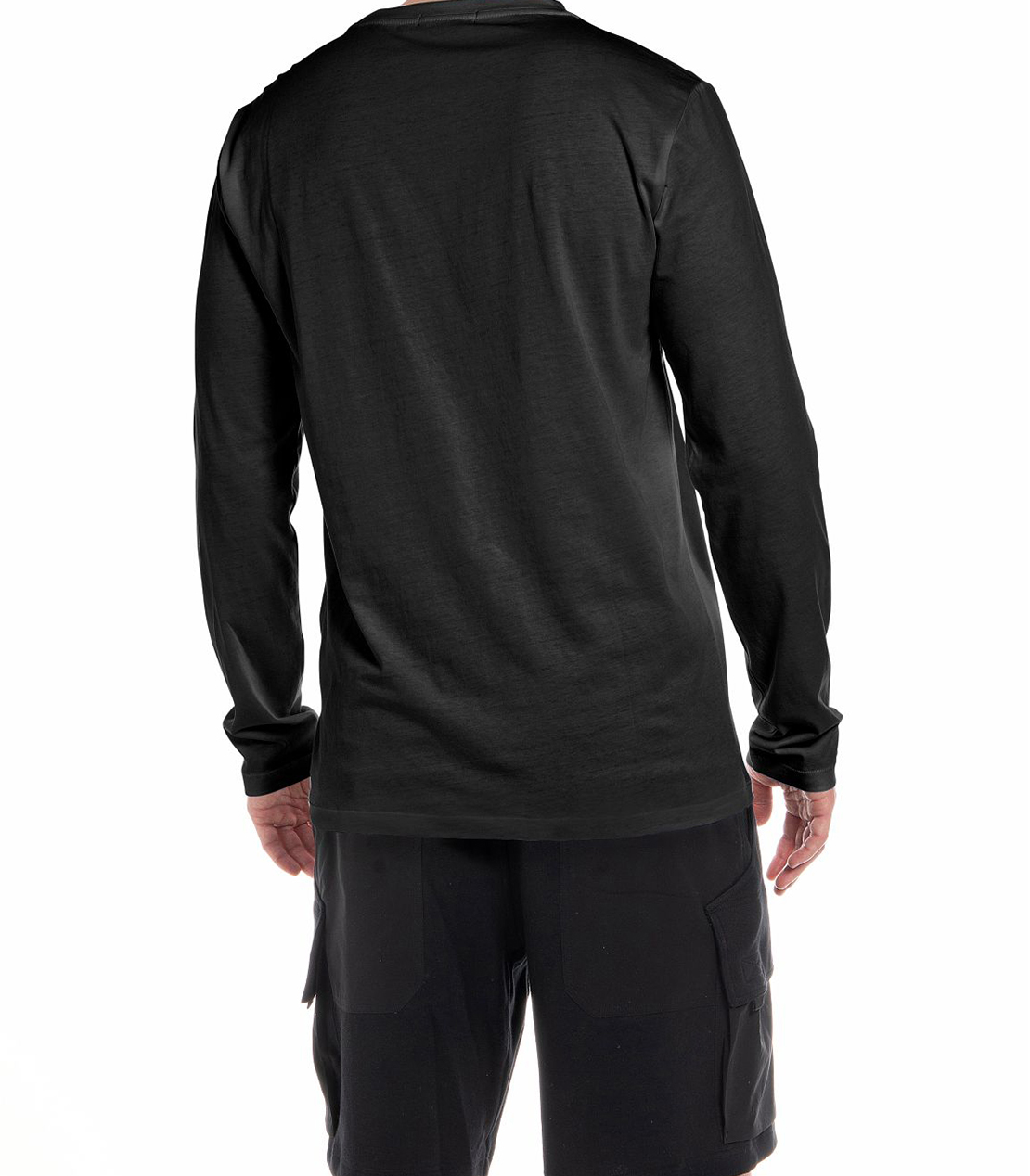 コットンジャージーロングTシャツ 詳細画像 ブラック 2